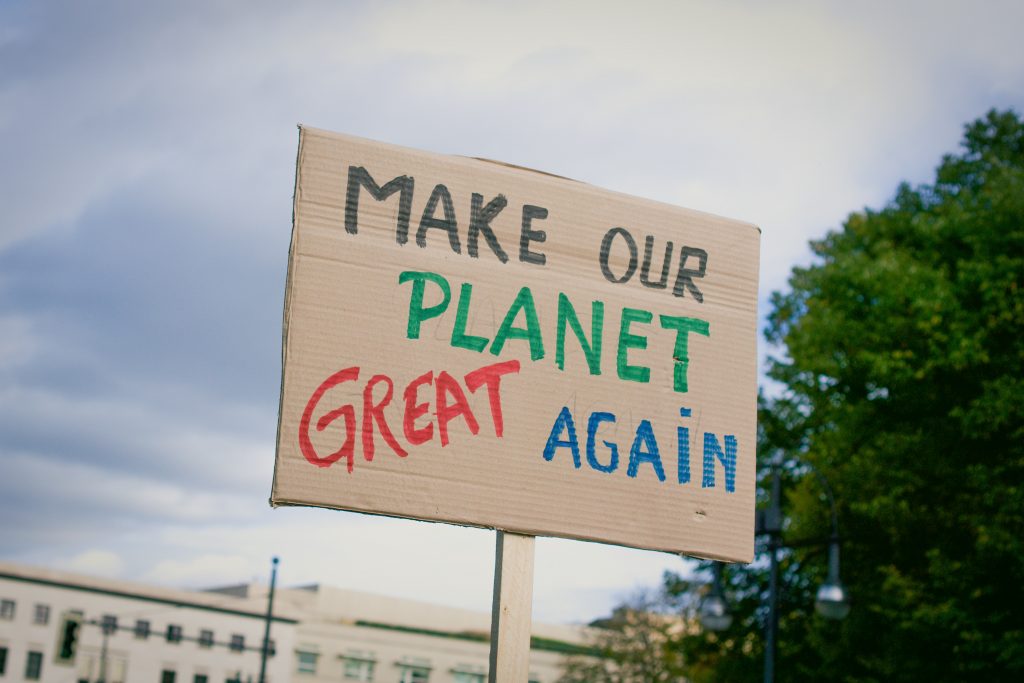 Pancarta Cambio climático