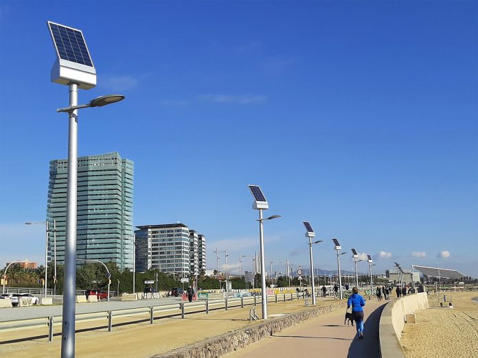 iluminación solar sostenible