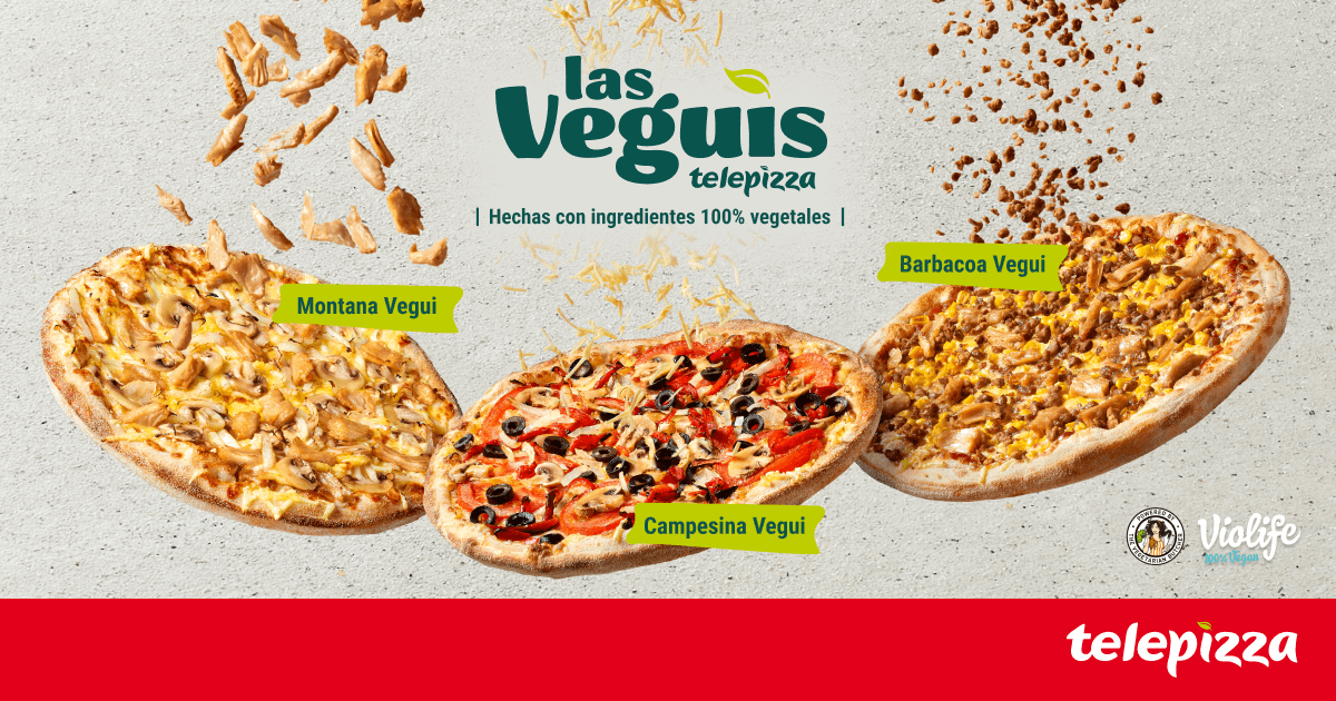Telepizza vegana veguis
