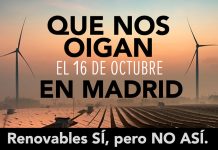 Aliente manifestación Madrid transición energética