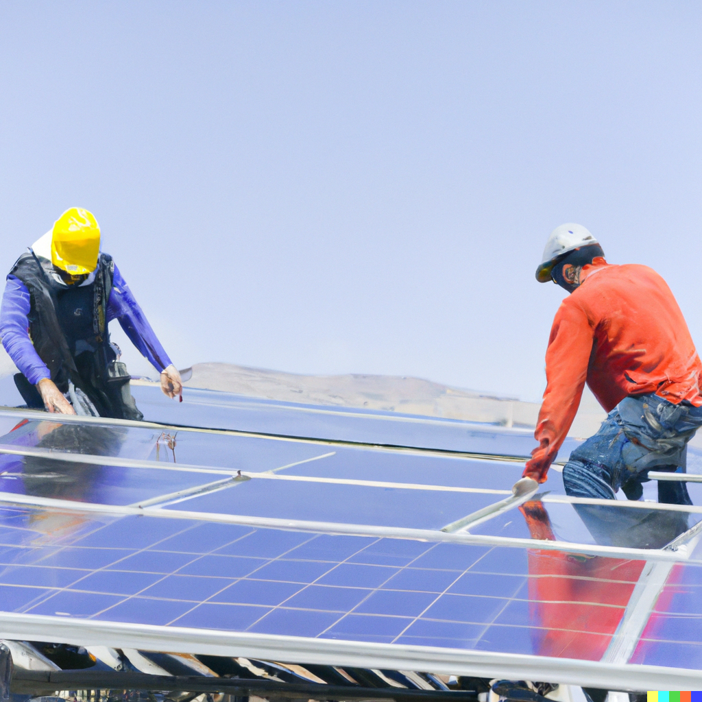 Empleo generado por la potencia de energía solar