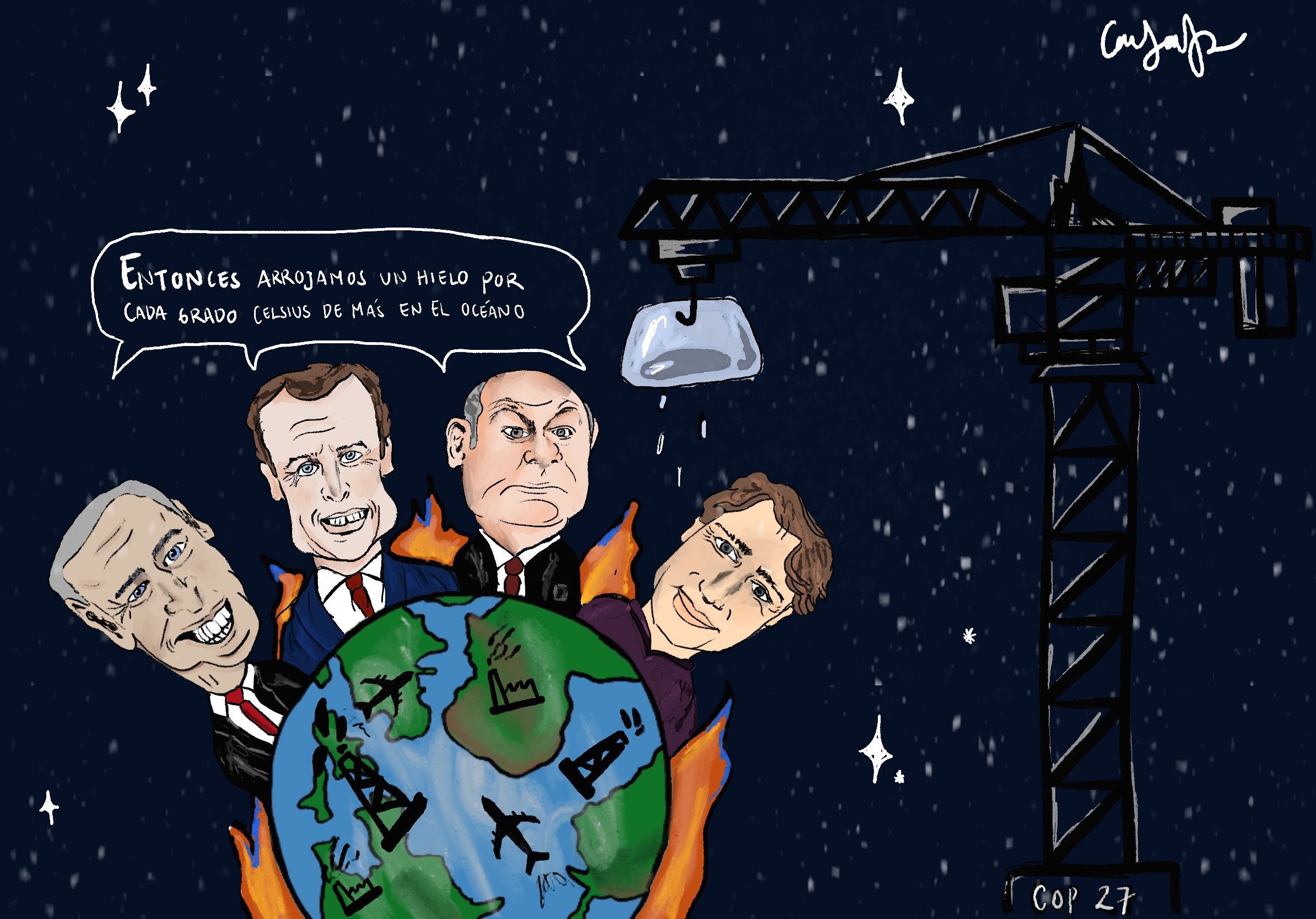 Caricatura calentamiento global