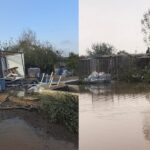 Estado del refugio de animales de la protectora Modepran en Carlet (Valencia), anegado y dañado tras el paso de la DANA en 2024