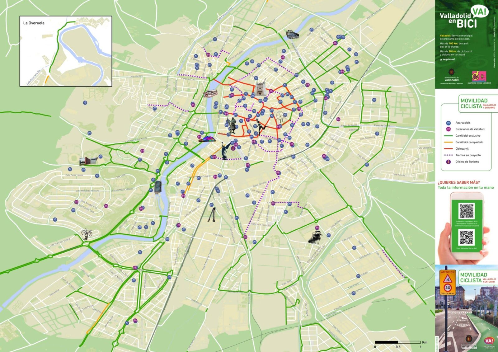 Carriles bici Valladolid. Imagen de GOECYL