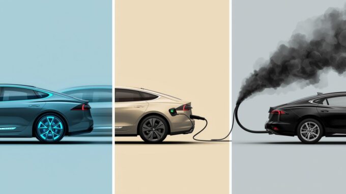 Vehículo eléctrico, híbrido y gasolina