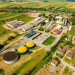 Planta de biogás integrada en el pueblo y el campo