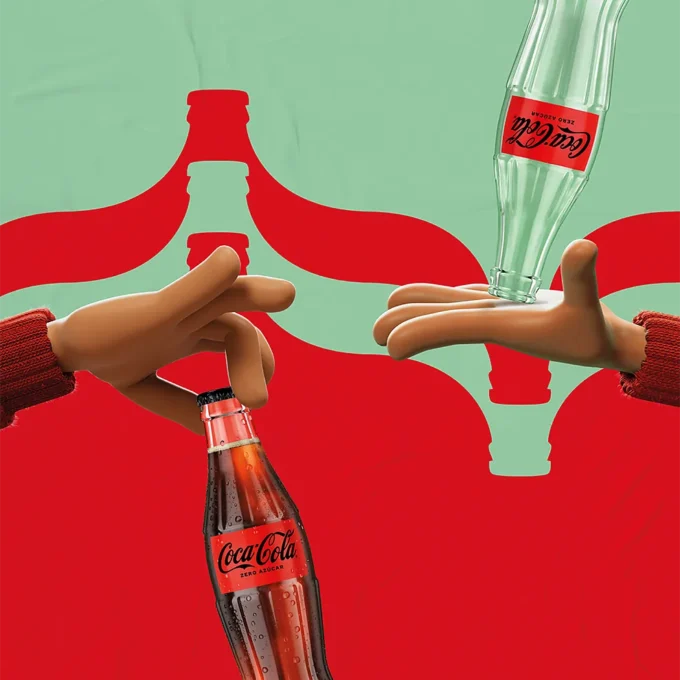 Envase de vidrio retornable hostelería de Coca Cola